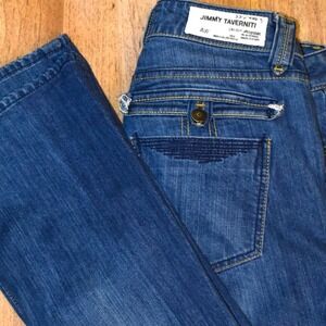 Jimmy Taverniti Air Jeans Womens 25 Blue Good Bootcut Distressed
